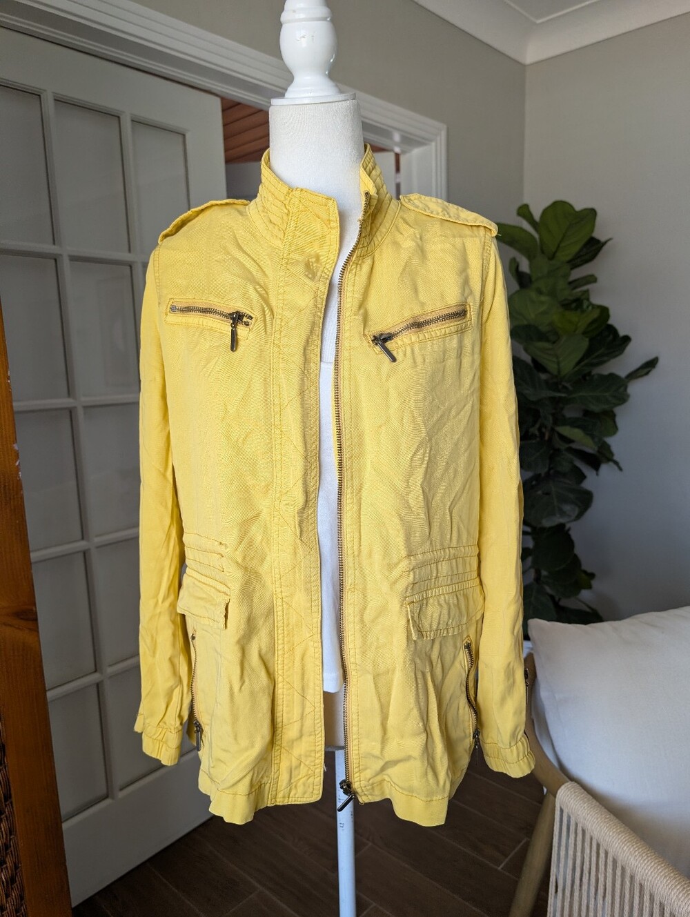 For The Republic Yellow Utility Jacket XS
